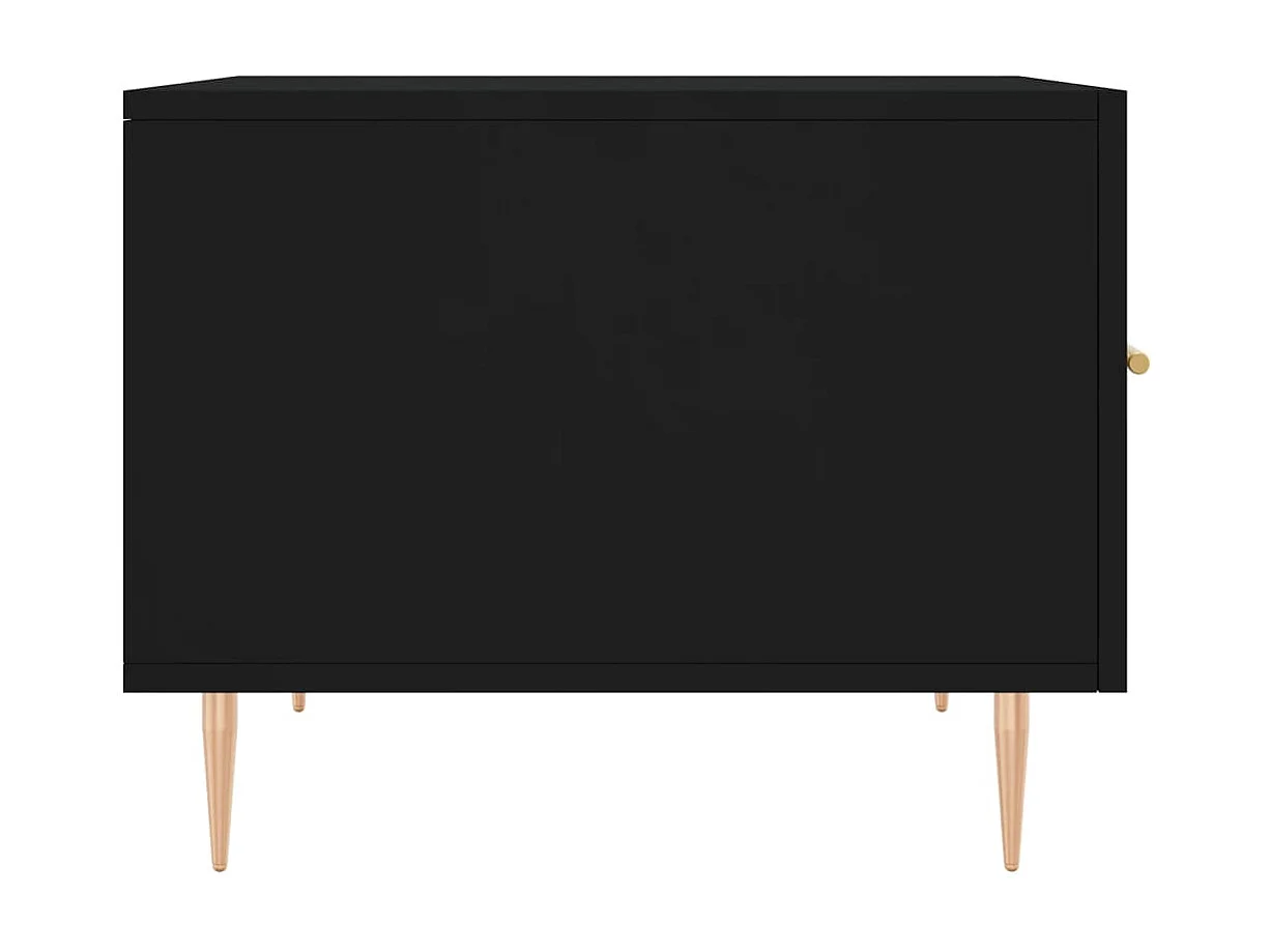 Tavolini Golden 2 pezzi neri 50x50x40 cm in MDF