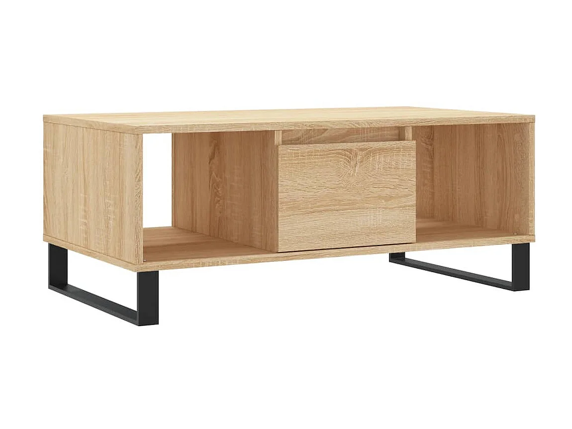 Mesa de centro Gold Roble Sonoma 90x50x36,5 cm Madera contrachapada