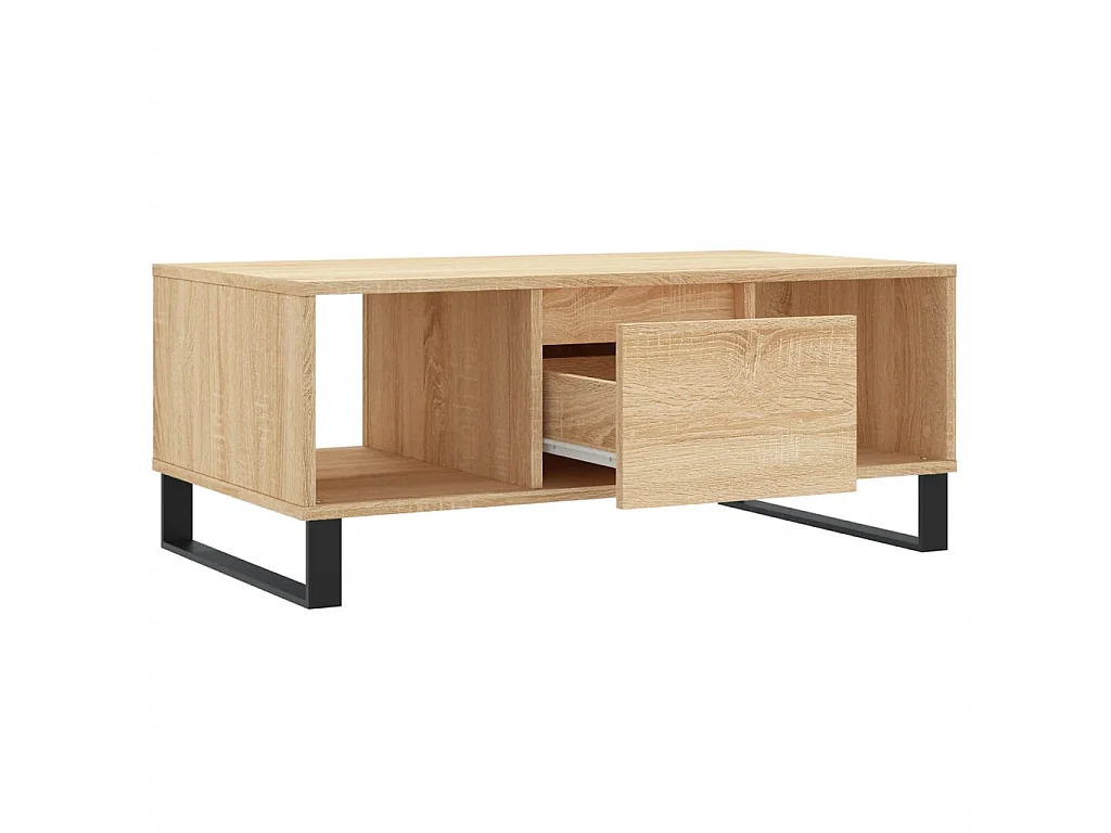 Mesa de centro Gold Roble Sonoma 90x50x36,5 cm Madera contrachapada