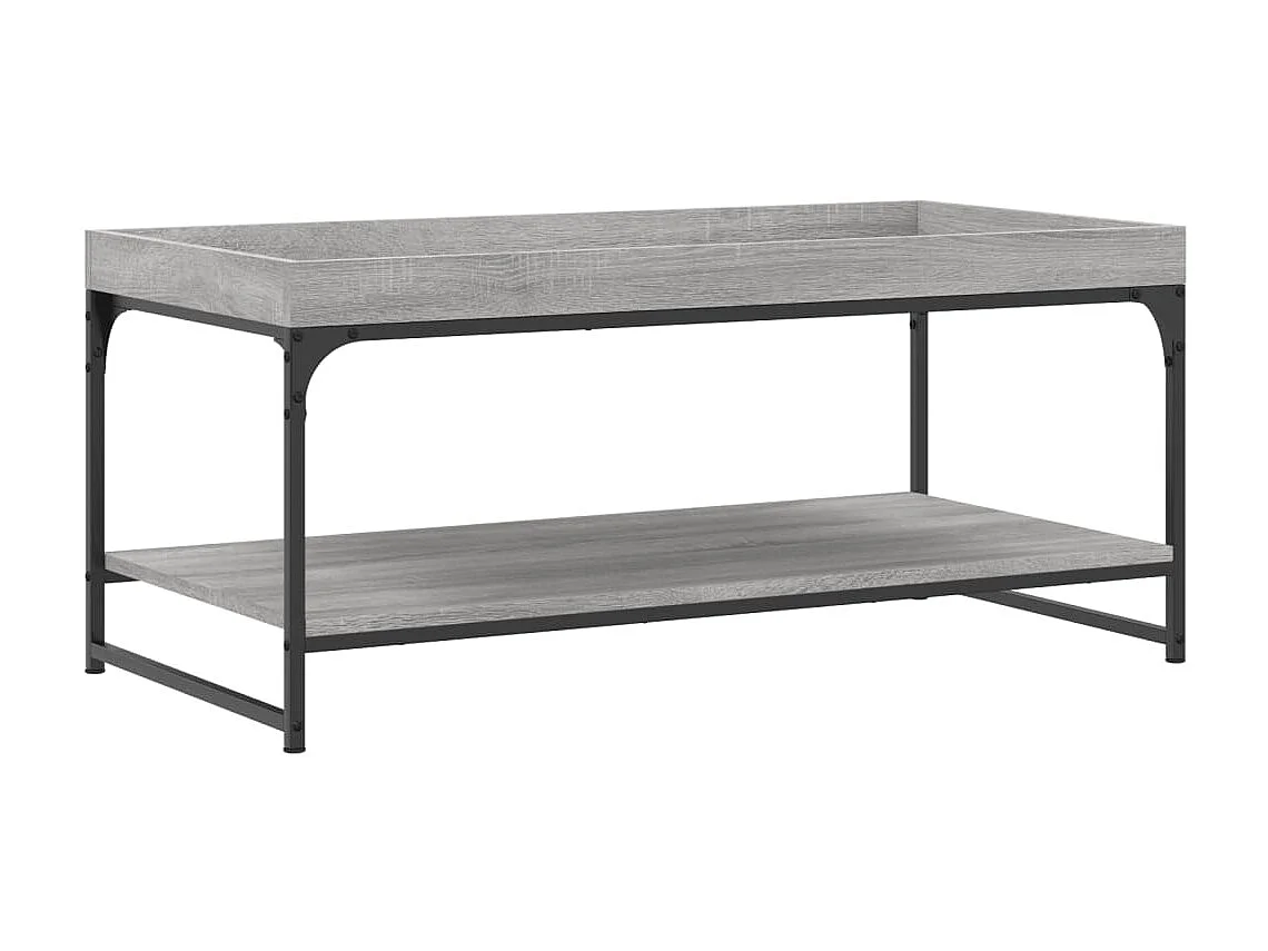 Table basse sonoma gris 100x49x45 cm bois d'ingénierie