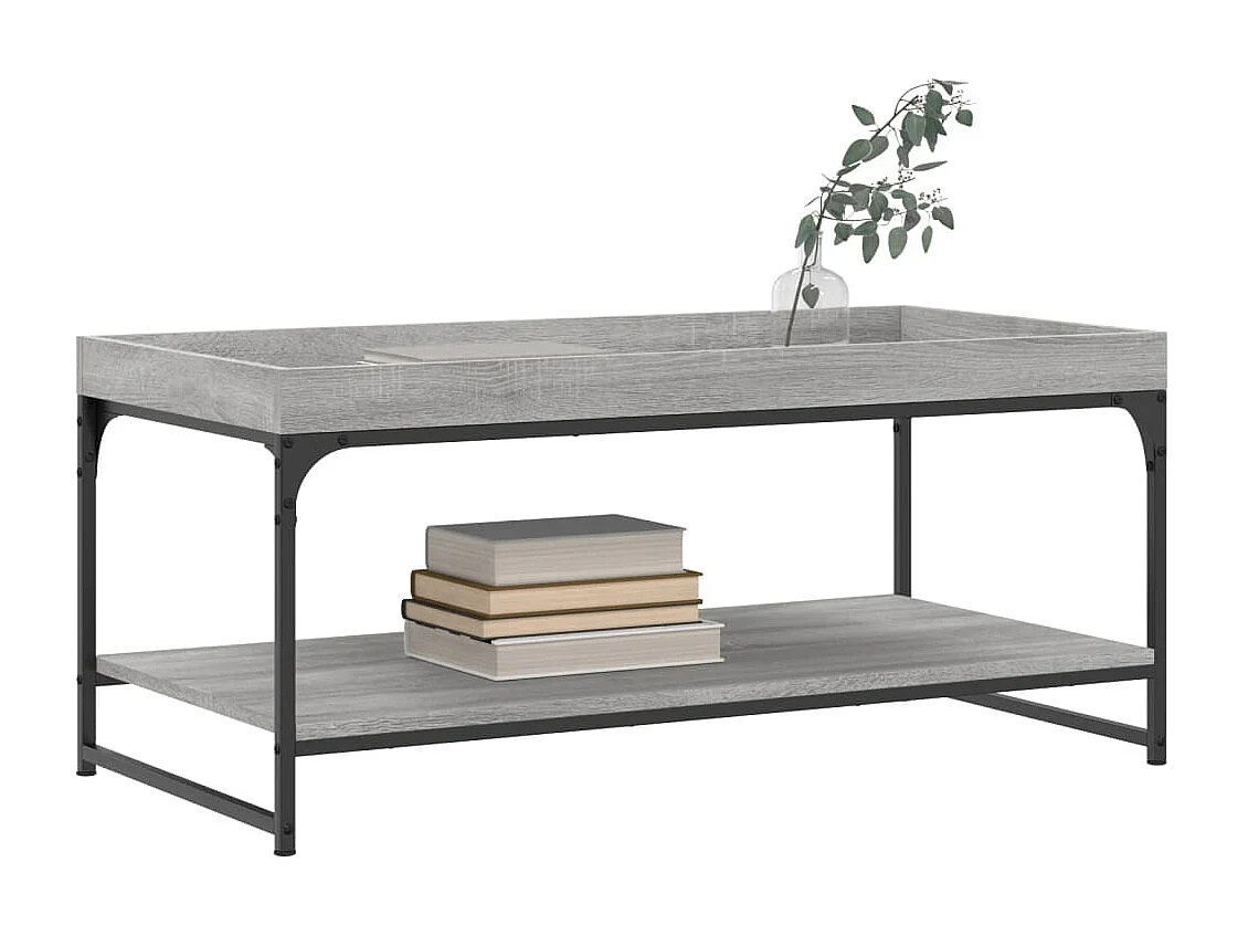 Table basse sonoma gris 100x49x45 cm bois d'ingénierie