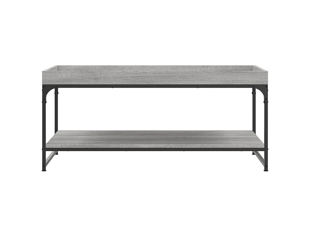Table basse sonoma gris 100x49x45 cm bois d'ingénierie