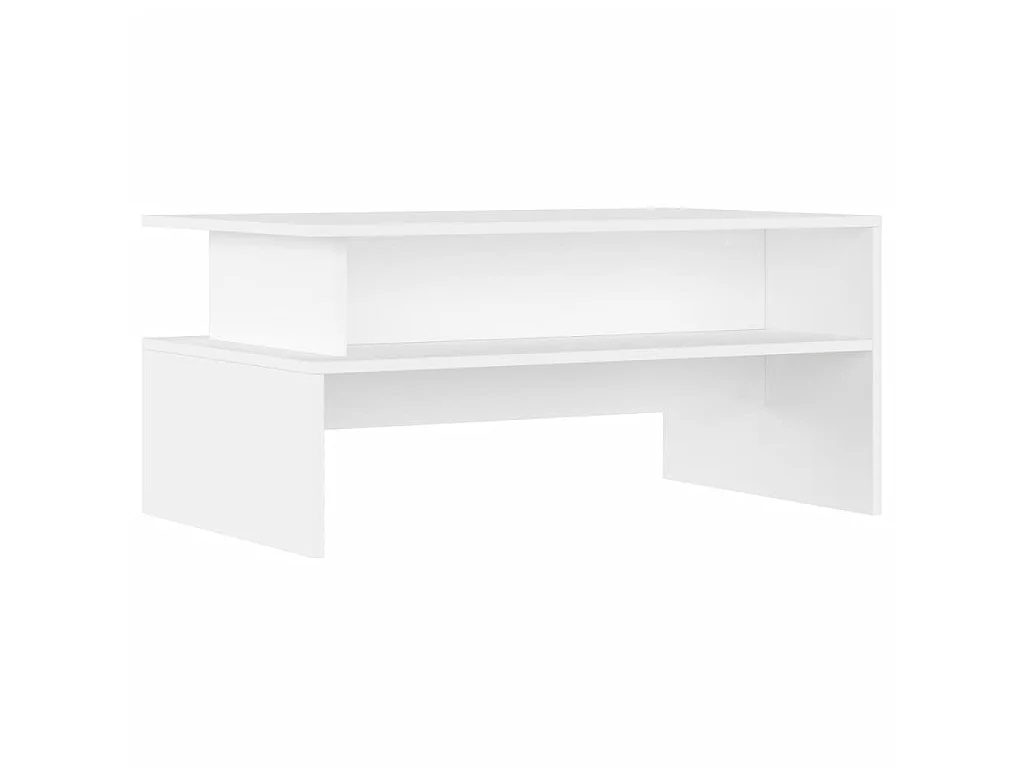 Tavolino Gold bianco 90x55x42,5 cm in MDF