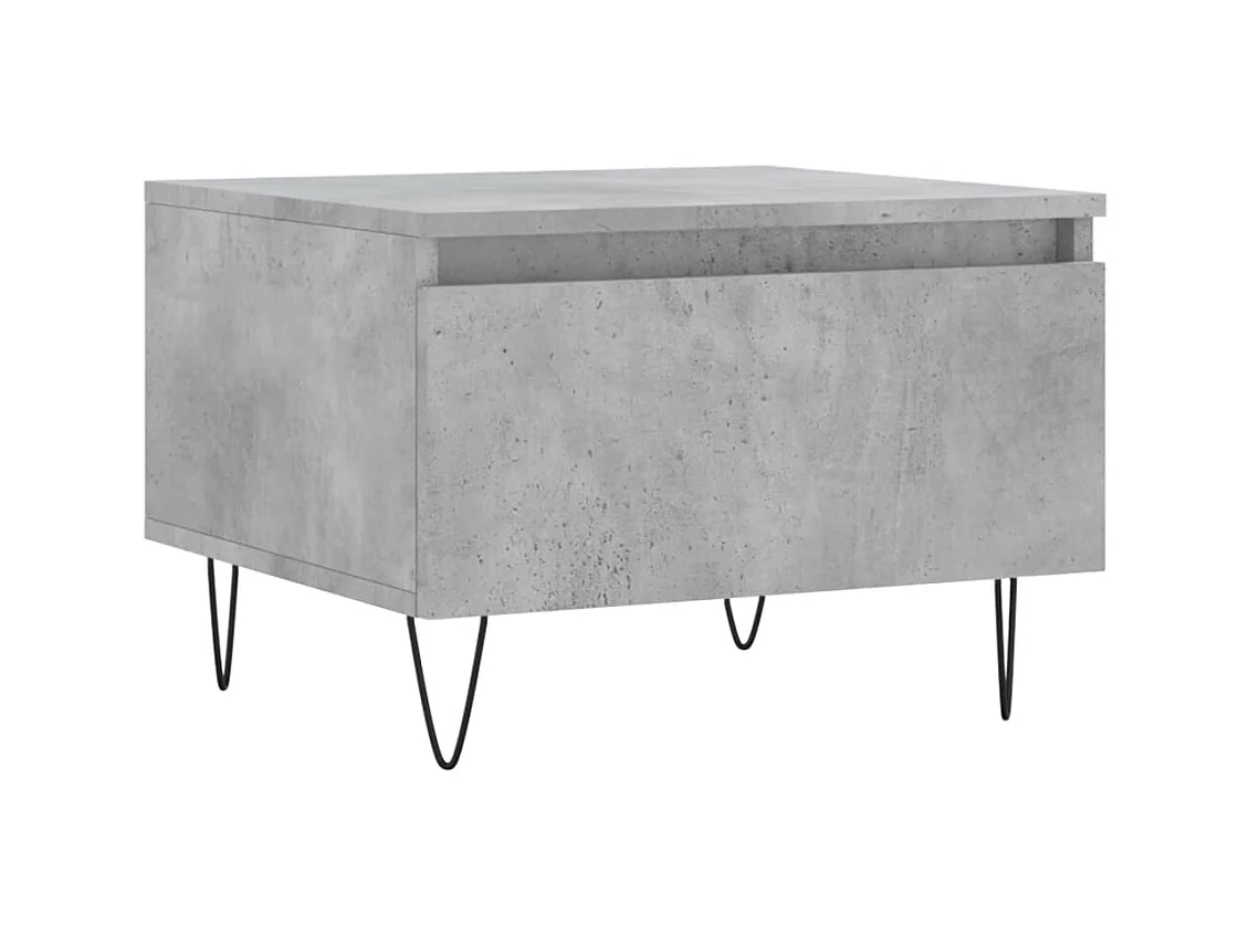 Table basse gris béton 50x46x35 cm bois d'ingénierie