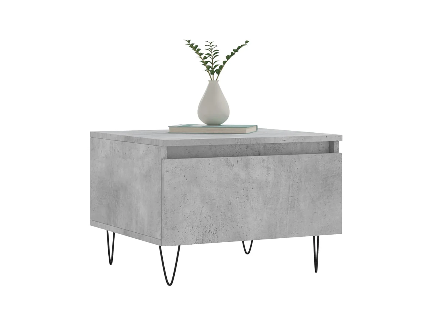 Table basse gris béton 50x46x35 cm bois d'ingénierie