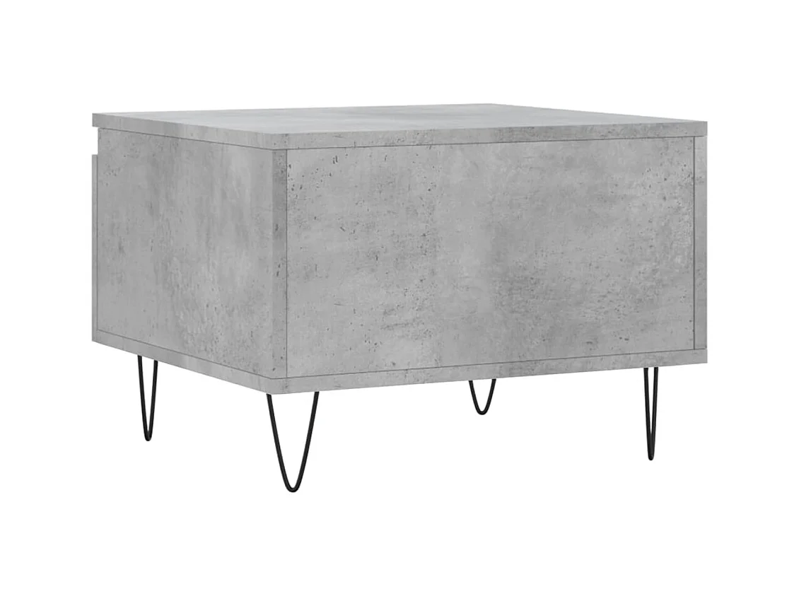Table basse gris béton 50x46x35 cm bois d'ingénierie