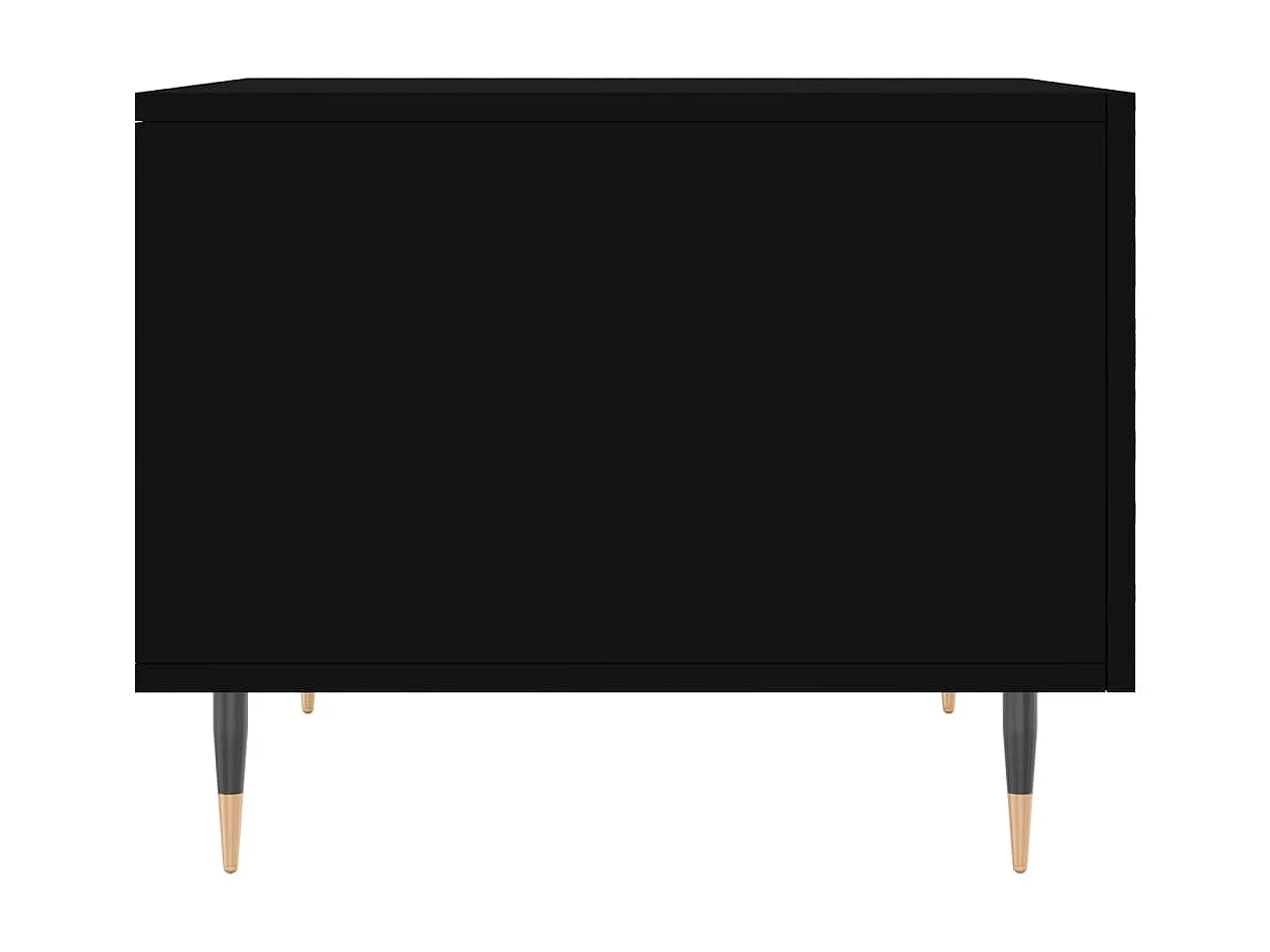 Mesas de centro Golden 2 piezas madera contrachapada negra 50x50x40 cm