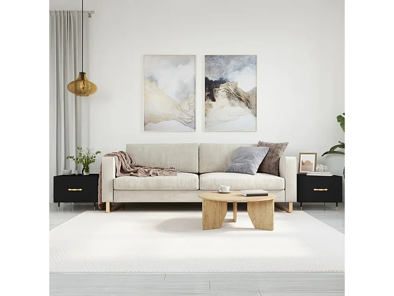 Tavolini Golden 2 pezzi neri 50x50x40 cm in MDF