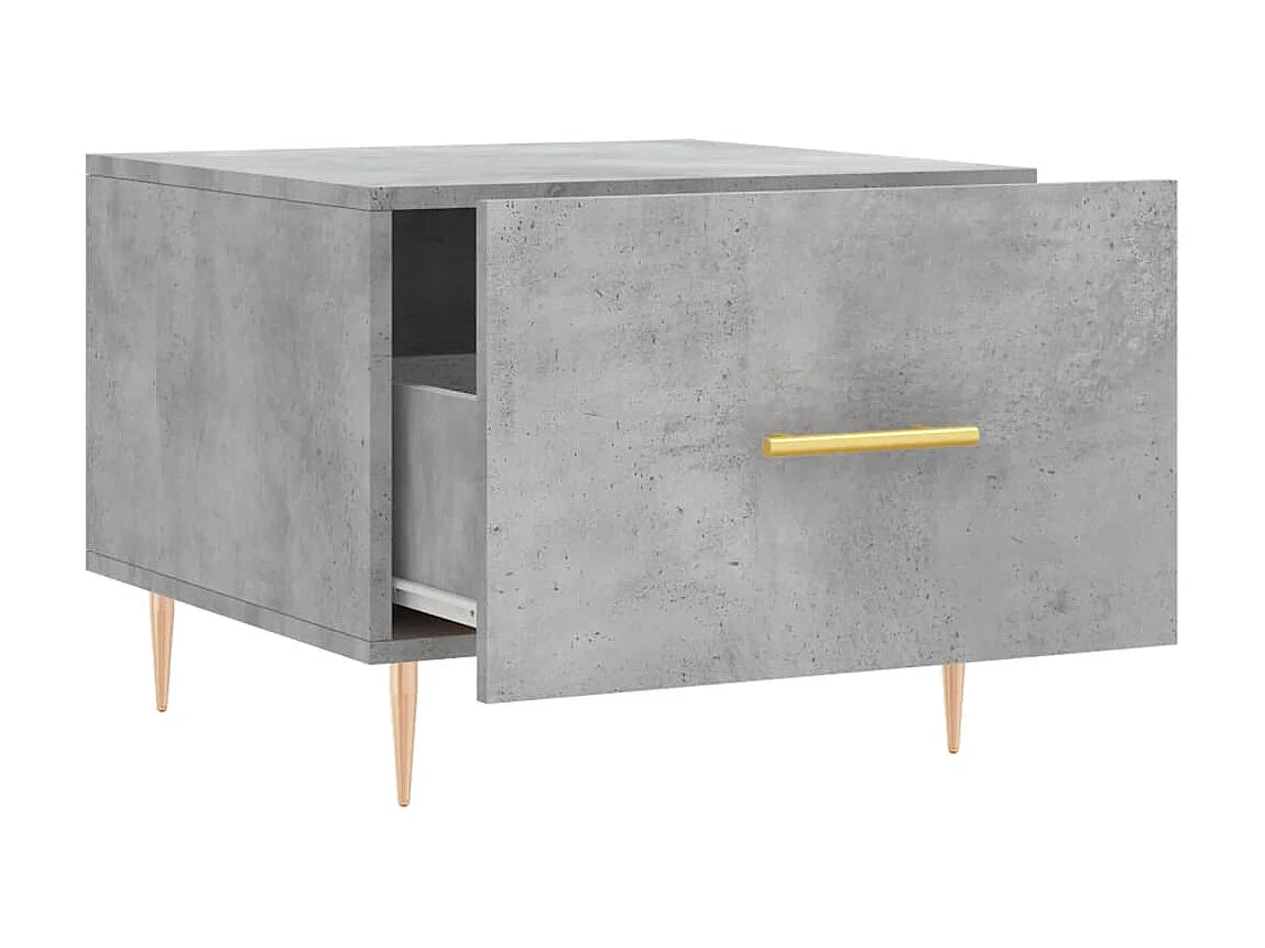 Tables basses 2 pcs gris béton 50x50x40 cm bois d'ingénierie