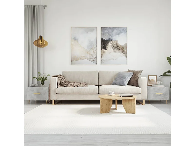 Mesas de centro Gold 2 piezas gris hormigón 50x50x40 cm madera contrachapada