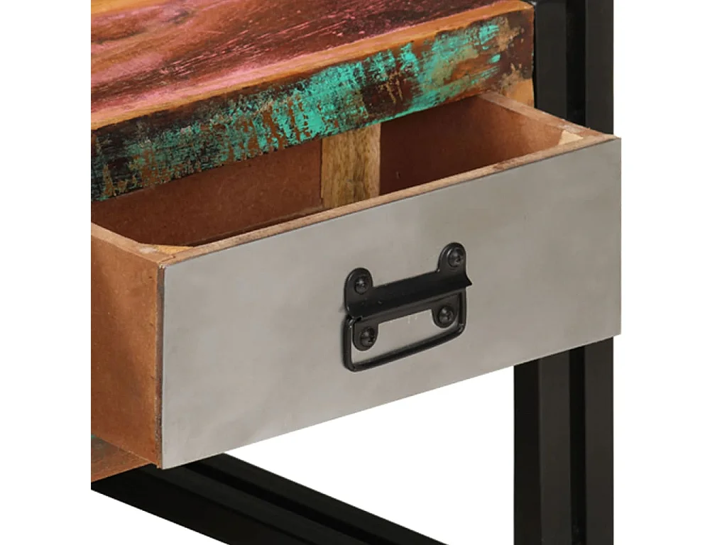 Mesa de centro Gold con 3 cajones Madera recuperada 100x50x35 cm