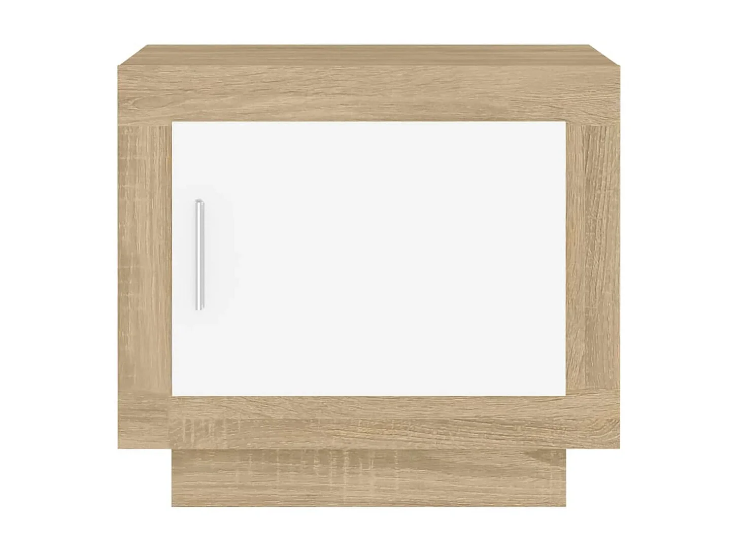 Tavolino Gold Bianco e rovere Sonoma 51x50x45 cm MDF