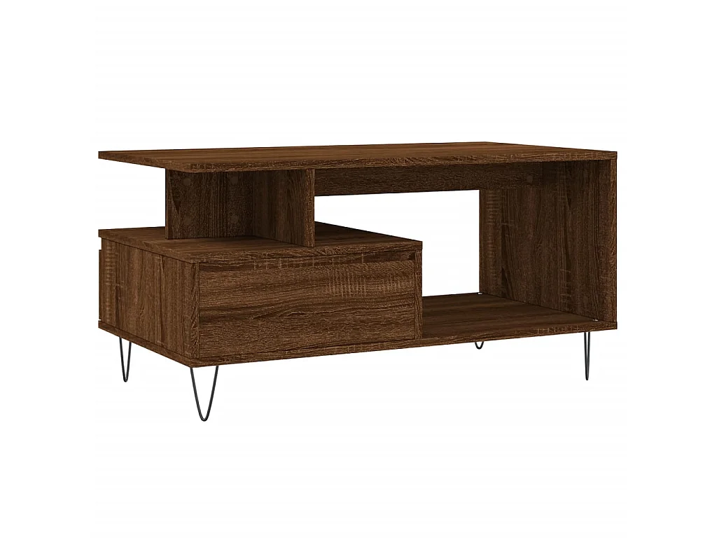 Tavolino Gold Rovere marrone 90x49x45 cm MDF