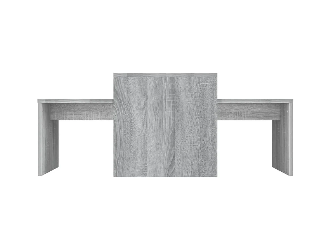 Ensemble table basse Sonoma gris 100x48x40 cm Bois d'ingénierie