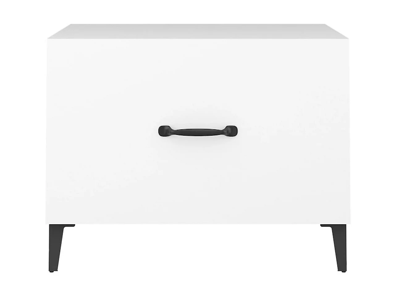 Mesa de centro Gold con patas de metal Blanco 50x50x40 cm