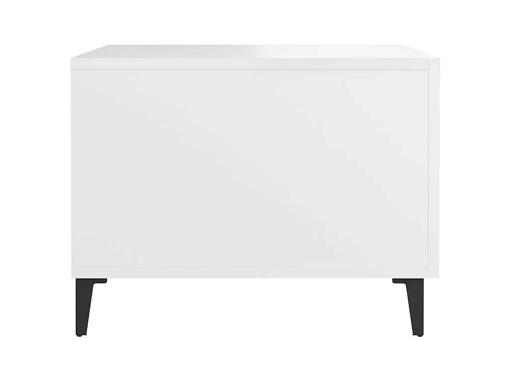 Mesa de centro Gold con patas de metal Blanco 50x50x40 cm