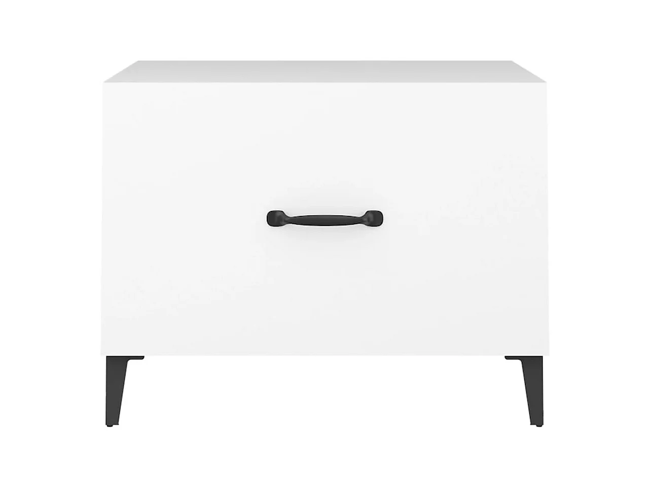 Goud Salontafel met metalen poten Wit 50x50x40 cm