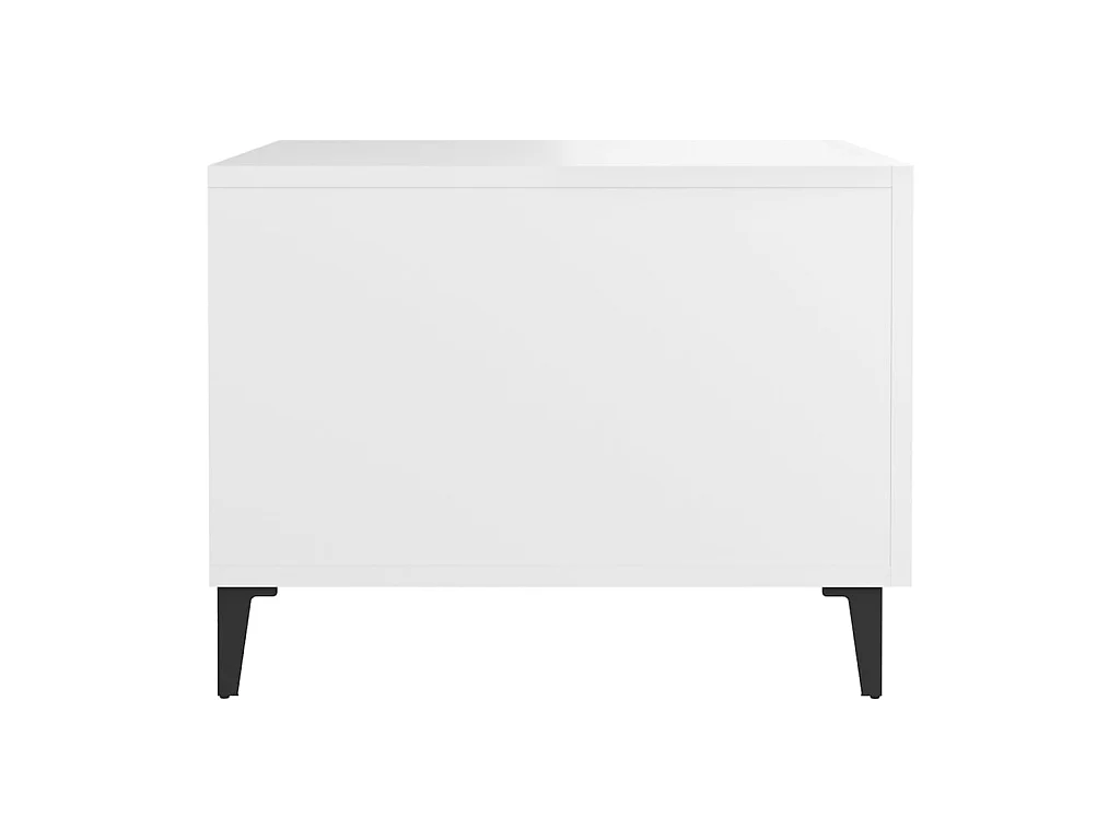 Goud Salontafel met metalen poten Wit 50x50x40 cm