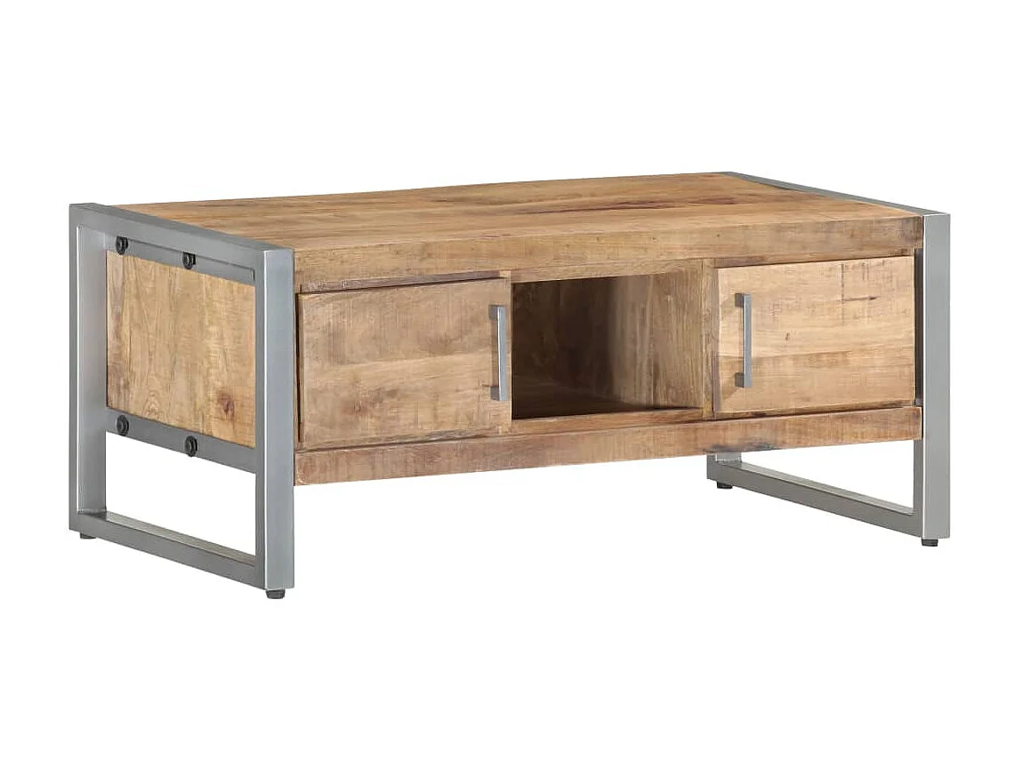 Table basse 95x50x40 cm Bois de manguier brut