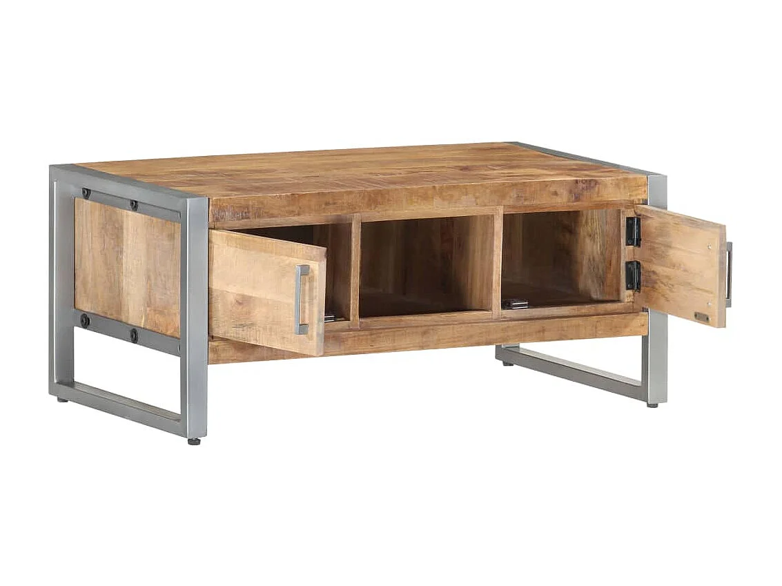 Table basse 95x50x40 cm Bois de manguier brut