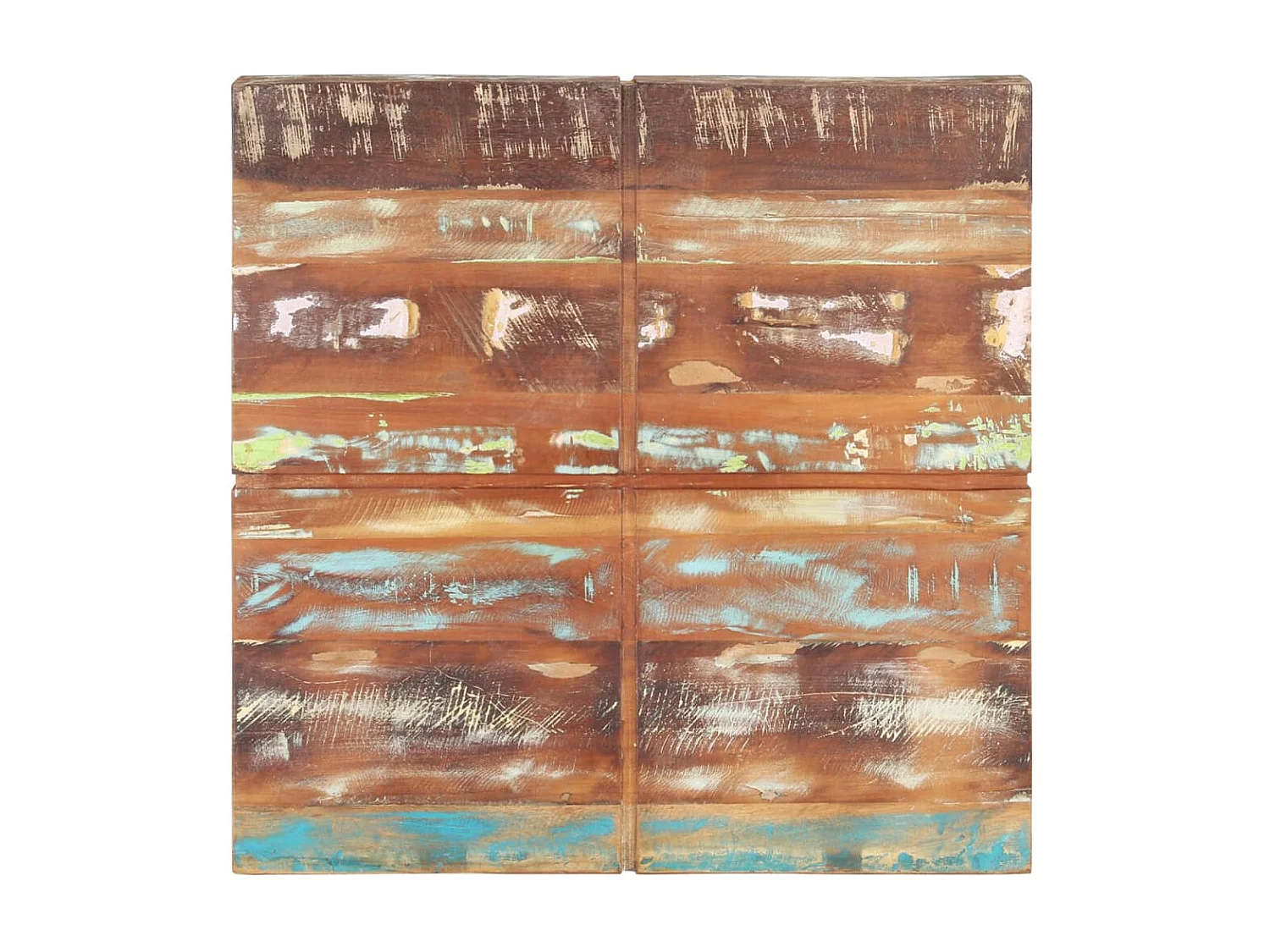 Table basse 80x80x28 cm Bois de récupération massif