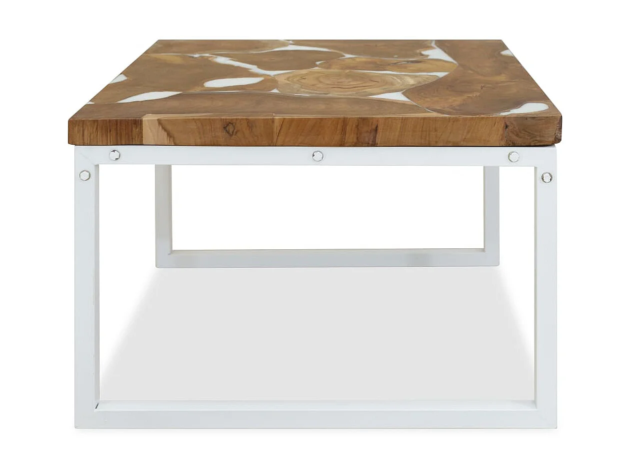 Table basse Teck Résine 60 x 60 x 40 cm