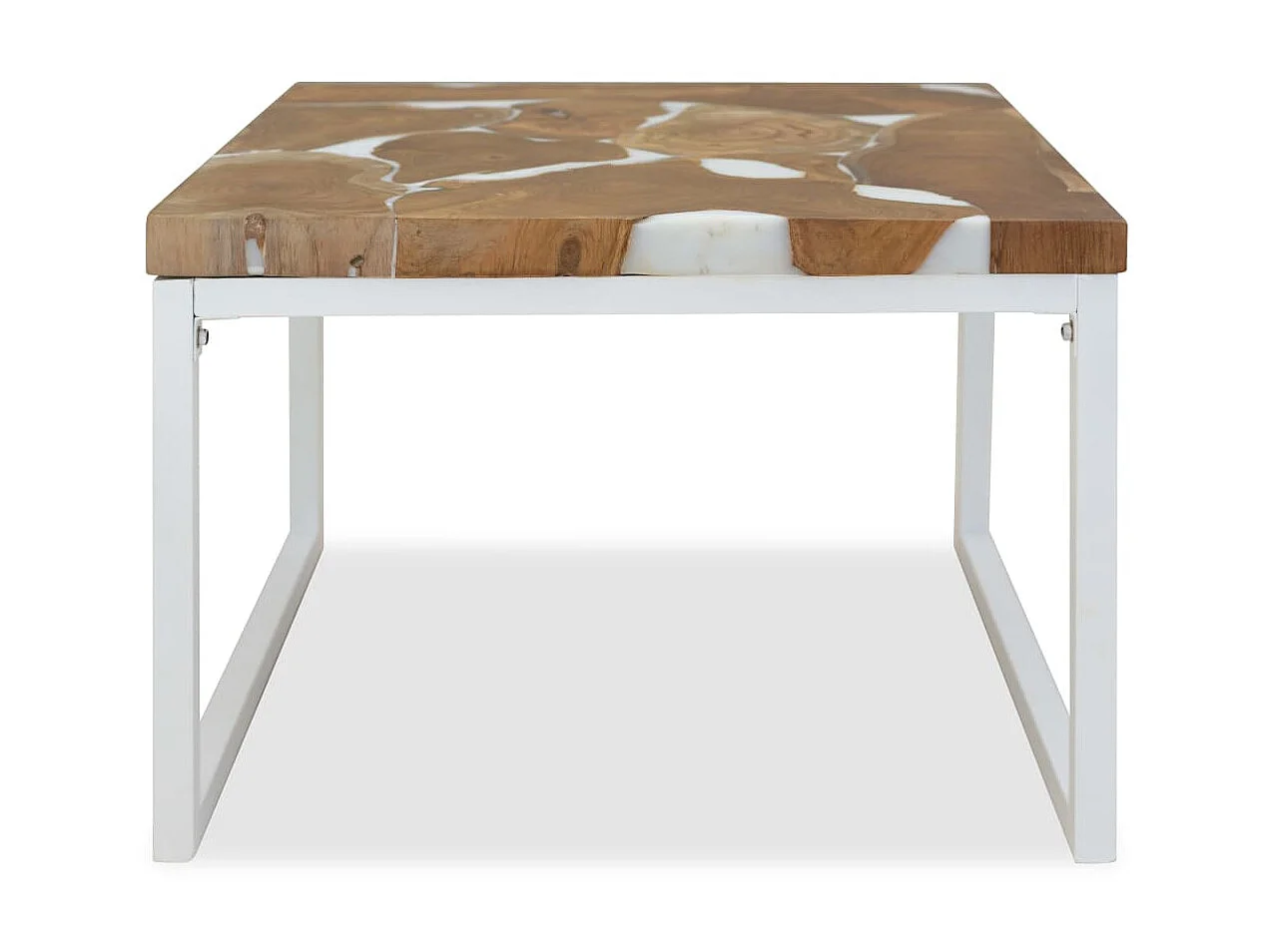 Table basse Teck Résine 60 x 60 x 40 cm