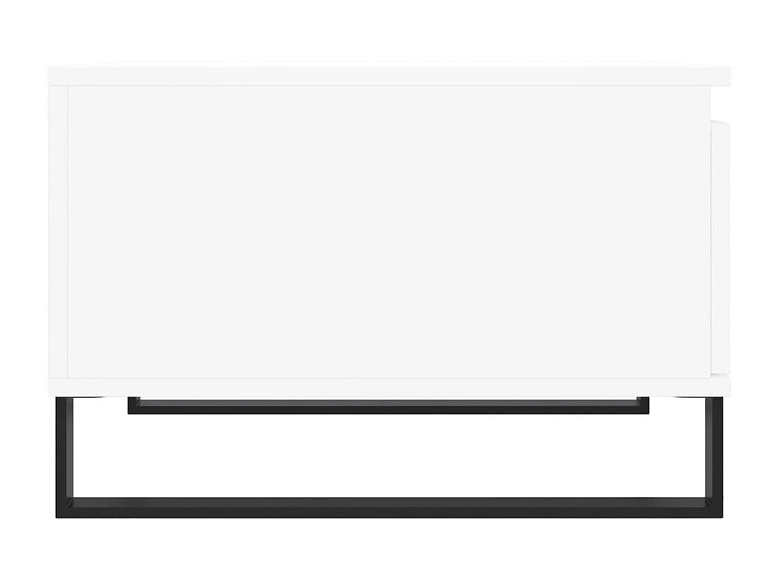 Mesa de centro blanca 55x55x36,5 cm de madera contrachapada