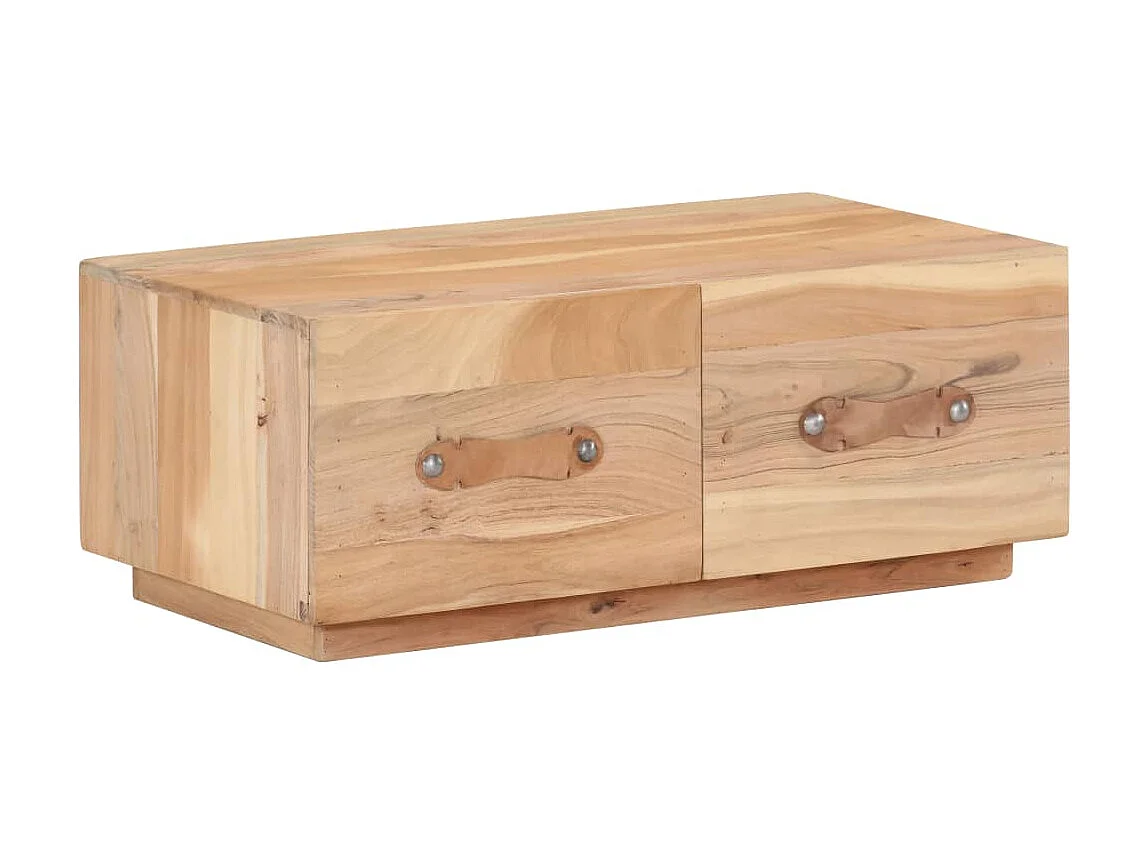 Mesa de centro Gold 90x50x35 cm Madera maciza recuperada