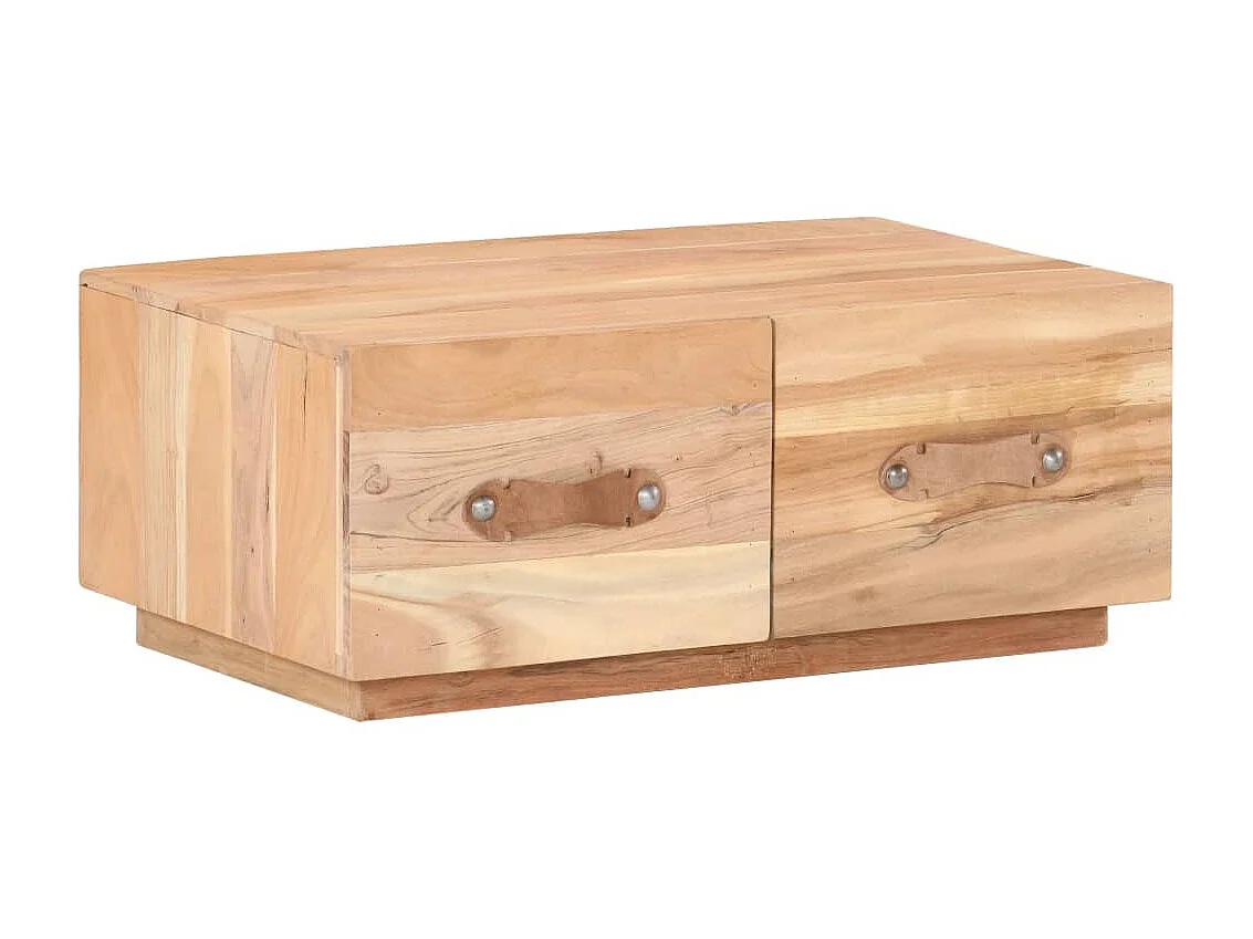 Mesa de centro Gold 90x50x35 cm Madera maciza recuperada