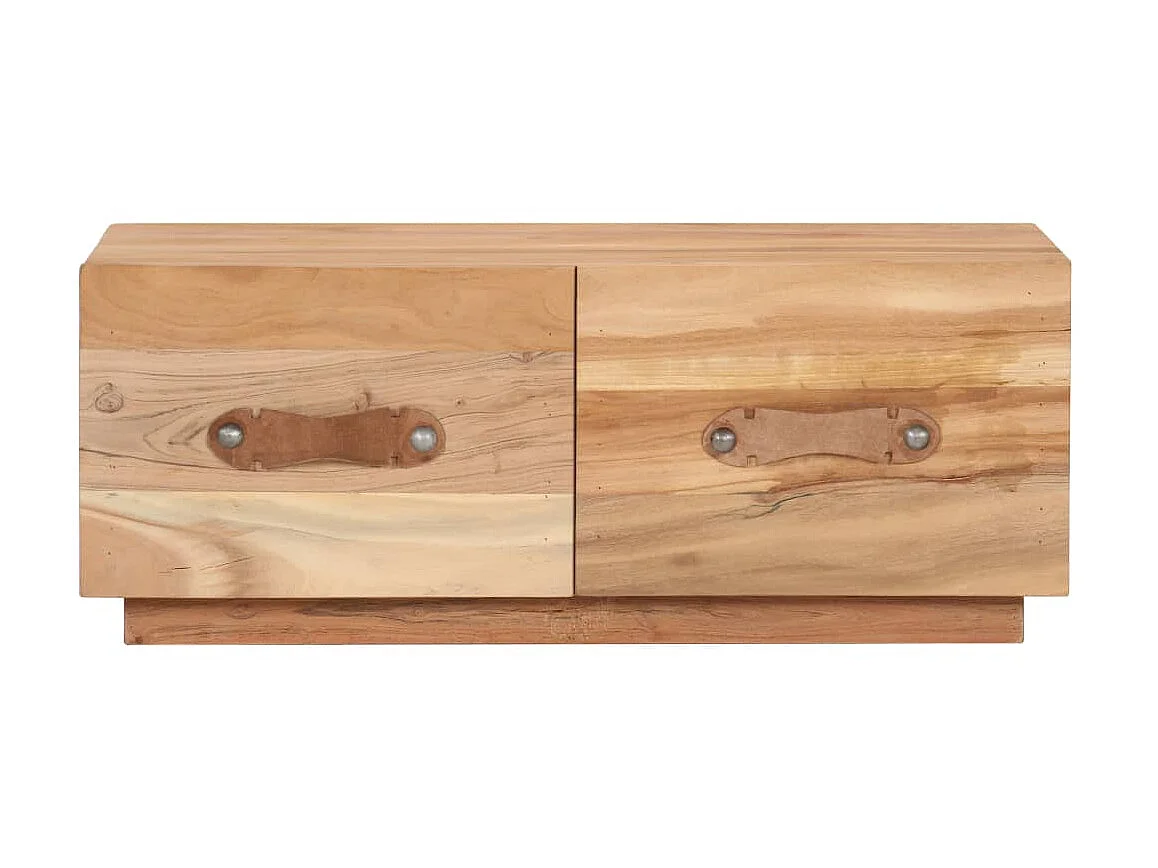 Mesa de centro dourada 90x50x35 cm Madeira maciça recuperada