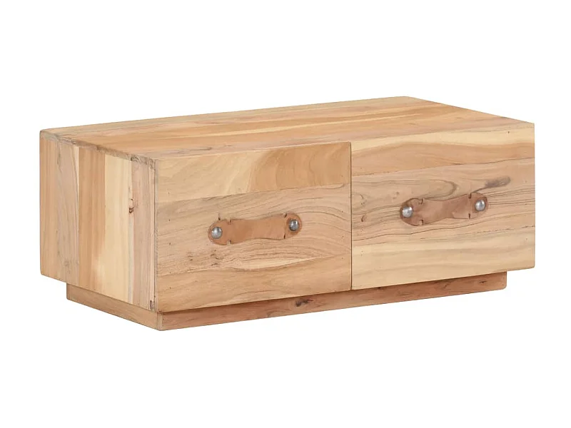 Mesa de centro dourada 90x50x35 cm Madeira maciça recuperada