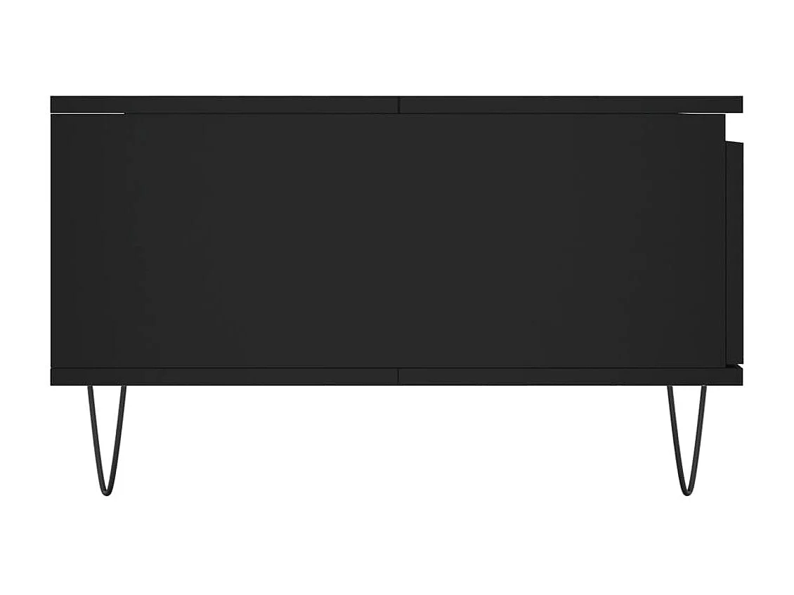 Table basse noir 90x60x35 cm bois d'ingénierie