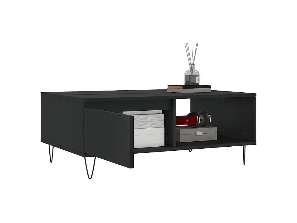 Gold Salontafel zwart 90x60x35 cm samengesteld hout