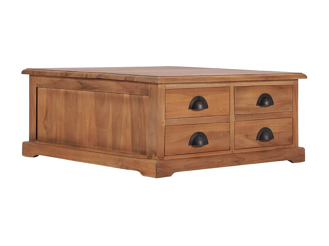 Tavolino Gold 68x68x30 cm Legno massello di teak