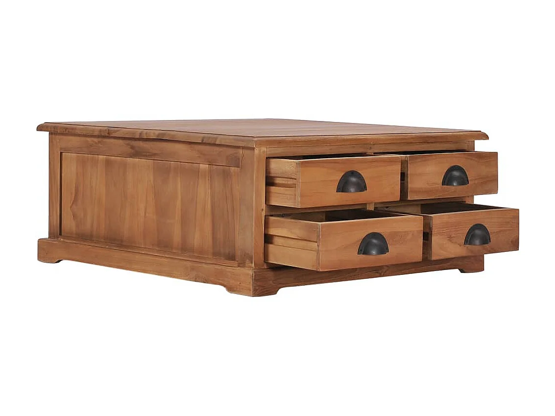 Tavolino Gold 68x68x30 cm Legno massello di teak