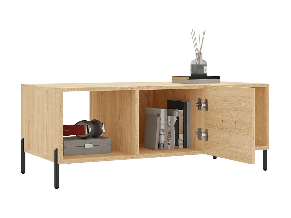 Tavolino in rovere Sonoma color oro 102x50x40 cm in multistrato