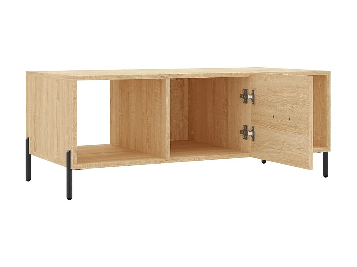 Goldfarbener Couchtisch aus Sonoma-Eiche, 102 x 50 x 40 cm, Holzwerkstoff