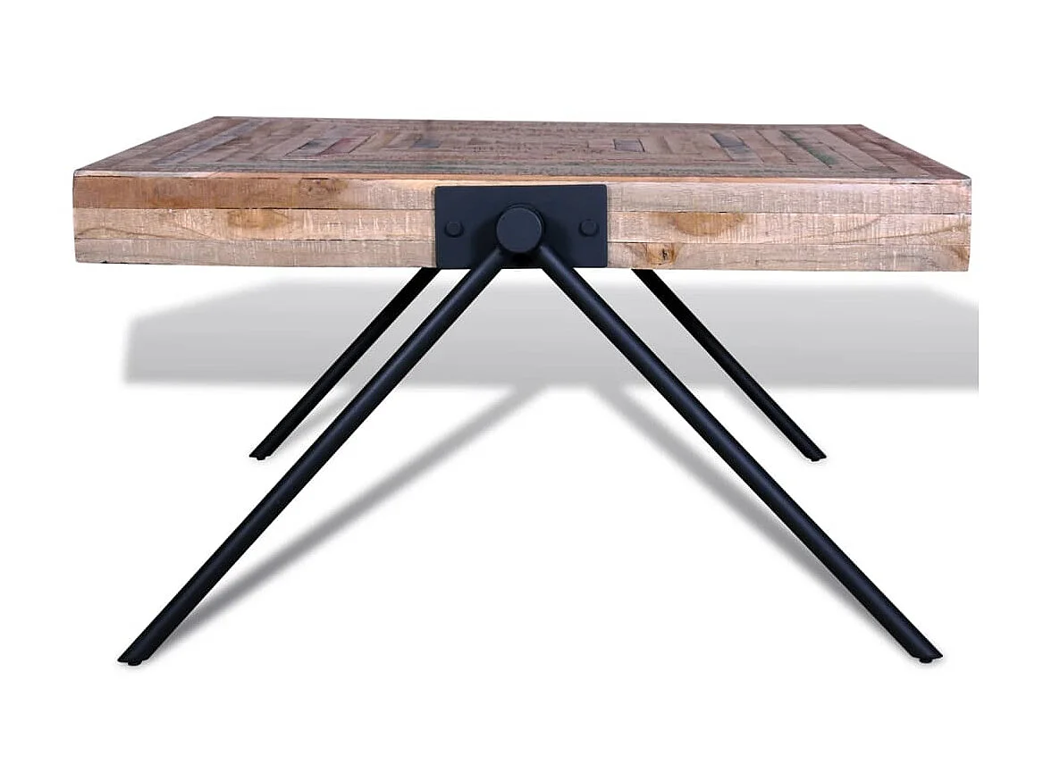 Table basse avec pieds en V Bois de teck recyclé