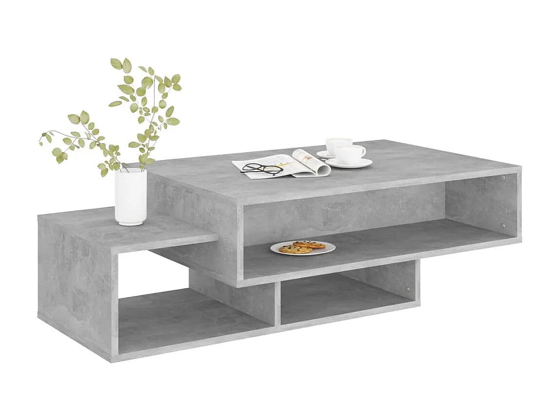 Tavolino Gold Grigio cemento 105x55x32 cm Truciolato