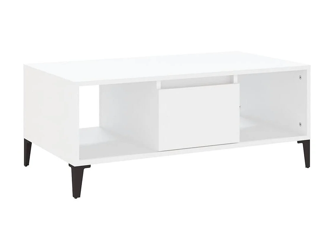 Tavolino Gold Bianco 90x50x36,5 cm MDF