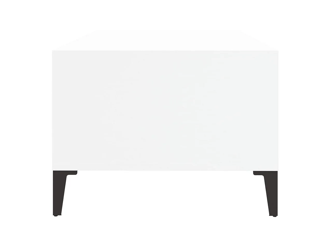 Gold Salontafel Wit 90x50x36,5 cm Bewerkt hout