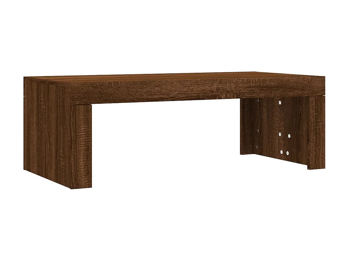 Table basse chêne marron 102x50x36 cm bois d'ingénierie
