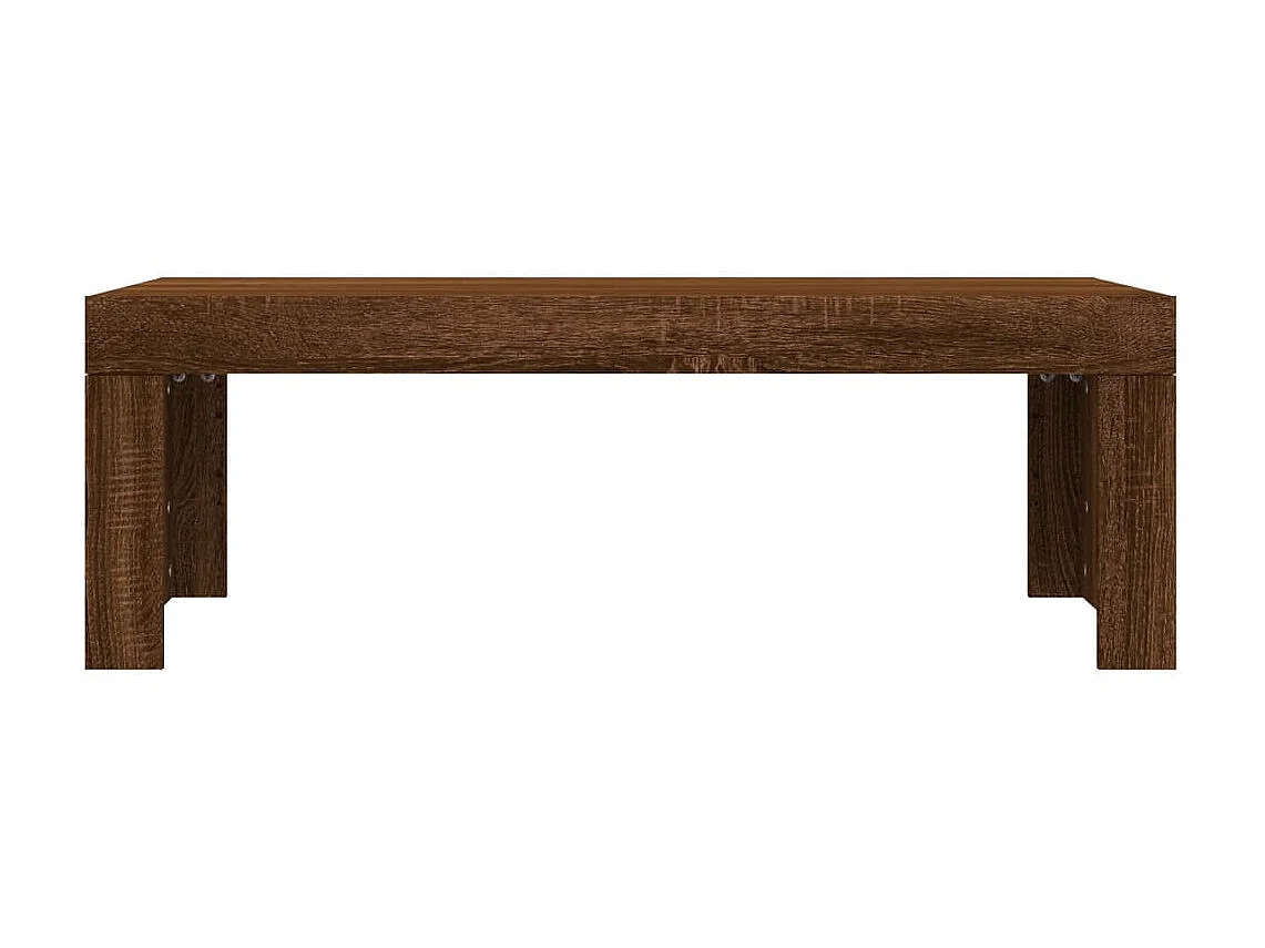 Table basse chêne marron 102x50x36 cm bois d'ingénierie