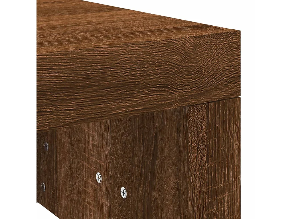 Table basse chêne marron 102x50x36 cm bois d'ingénierie