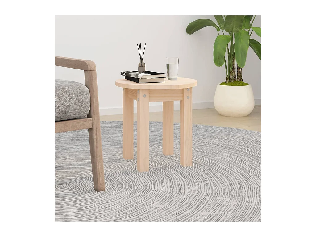 Goud Salontafel Ø 35x35 cm Massief grenenhout