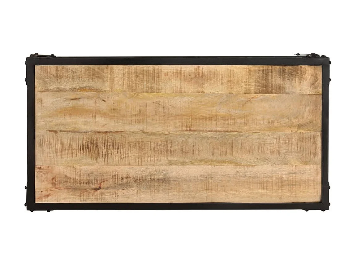 Tavolino Gold 90x45x35 cm Legno massello di mango grezzo