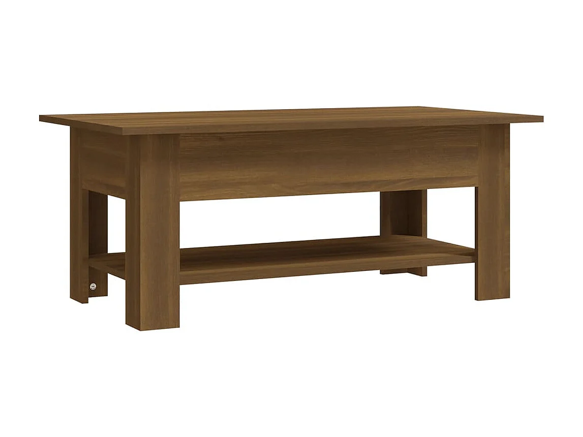 Table basse Chêne marron 102x55x42 cm Aggloméré