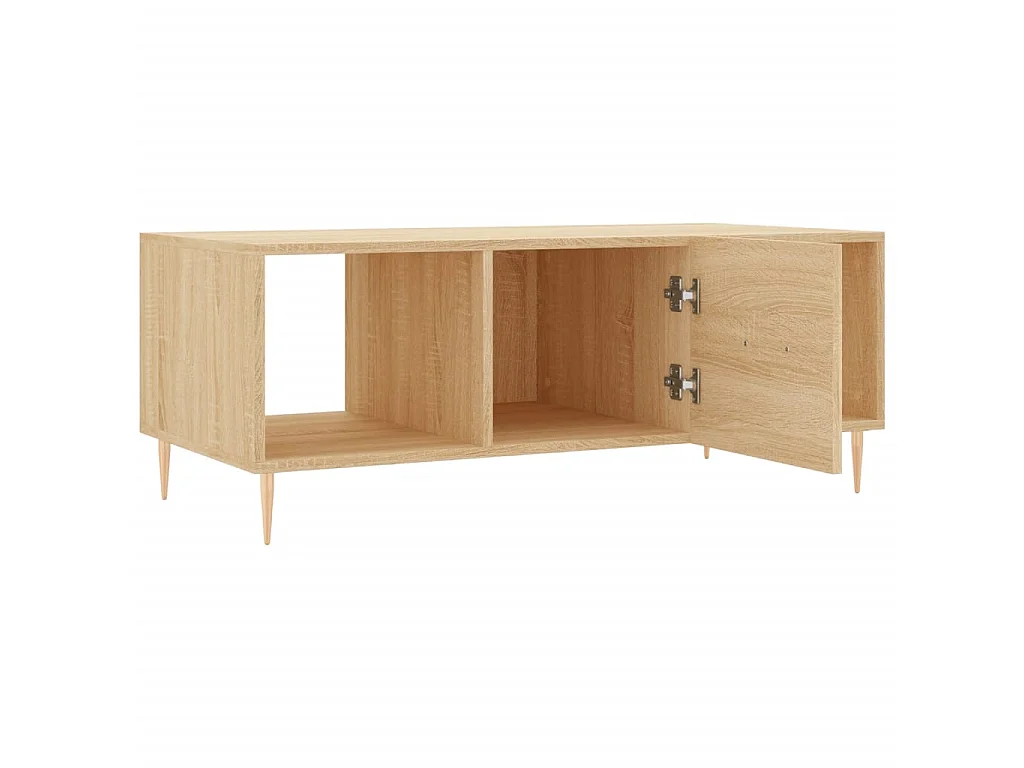 Table basse chêne sonoma 102x50x40 cm bois d'ingénierie