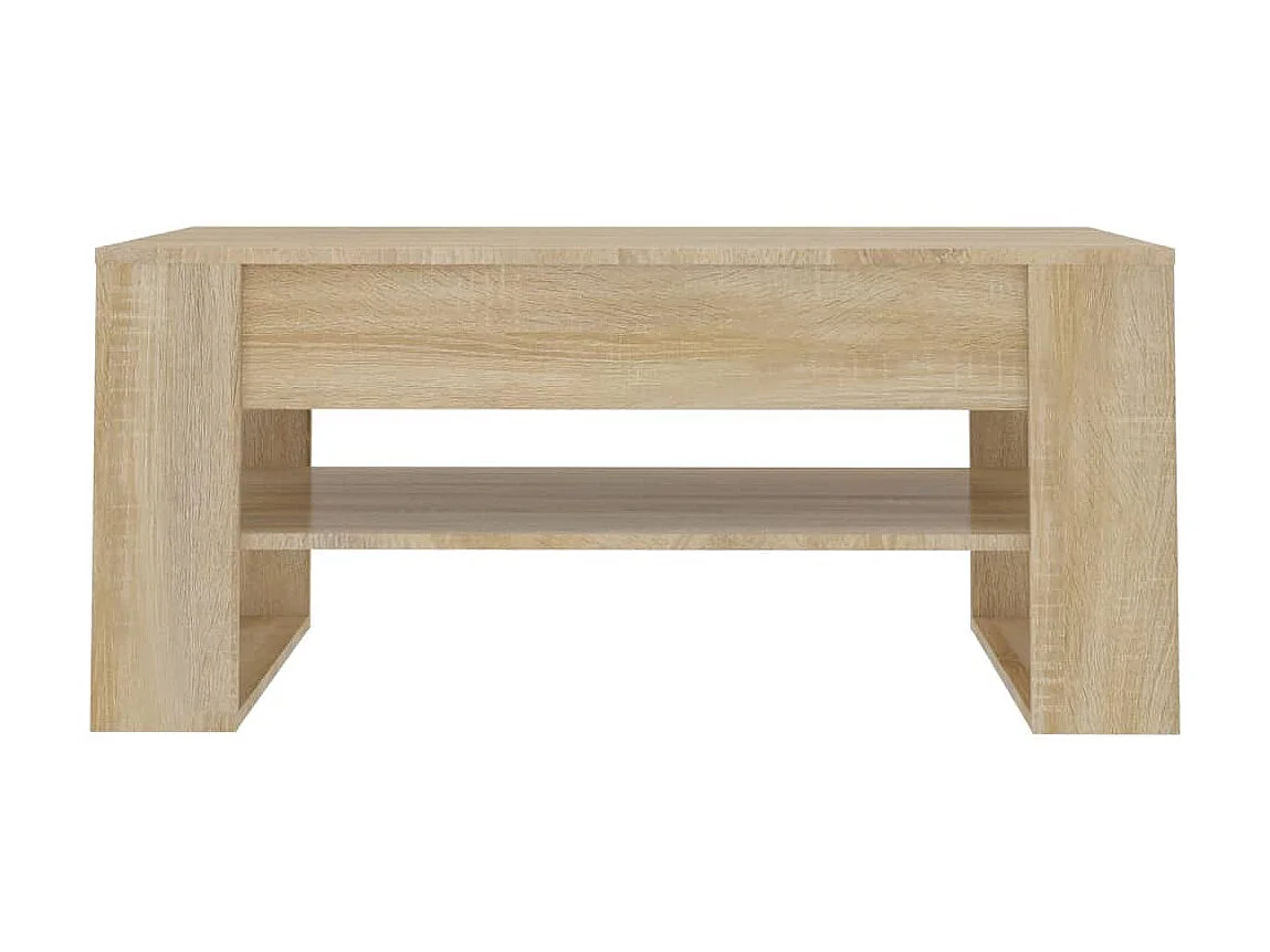 Gold Couchtisch Sonoma-Eiche 102x55x45 cm Holzwerkstoff